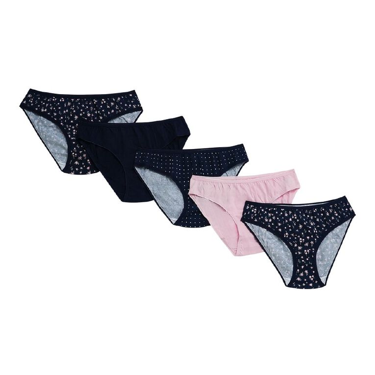 H&H Women's Bikini 5 Pack, Blue Mid, hi-res