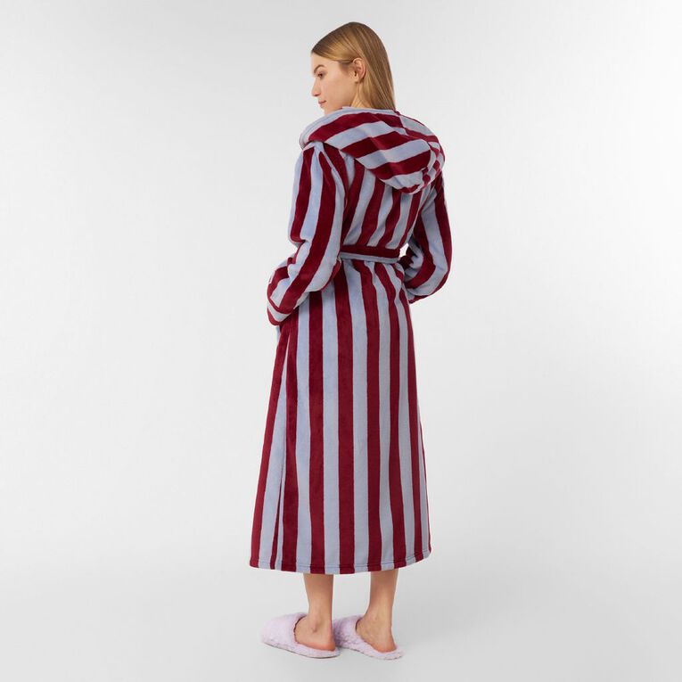 H&H Women's Velour Coral Fleece Robe, Blue Light, hi-res
