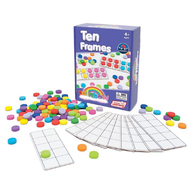 Junior Learning Rainbow Ten Frames, , hi-res
