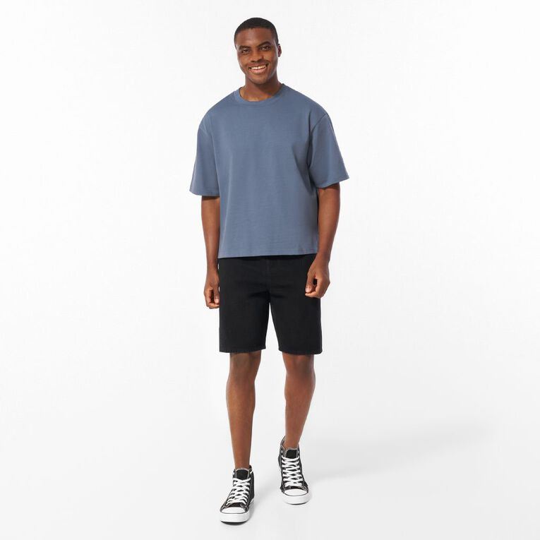 Garage Men's Heavyweight Boxy Crop Tee, Blue Mid, hi-res