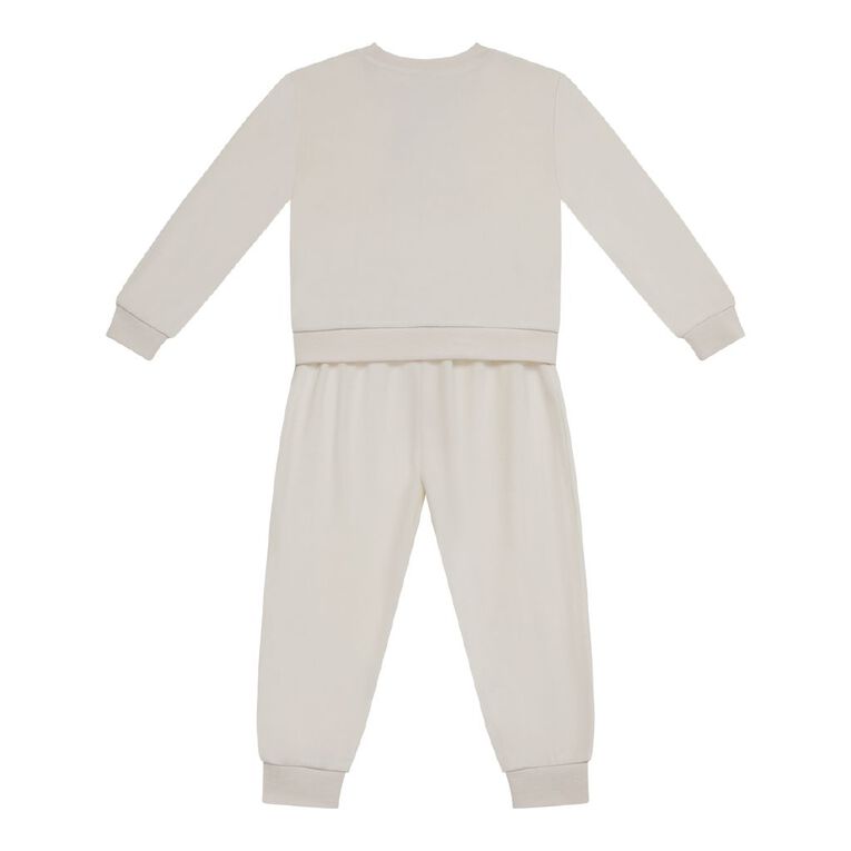 H&H Girls' Soft Mink Pyjama Set, White, hi-res