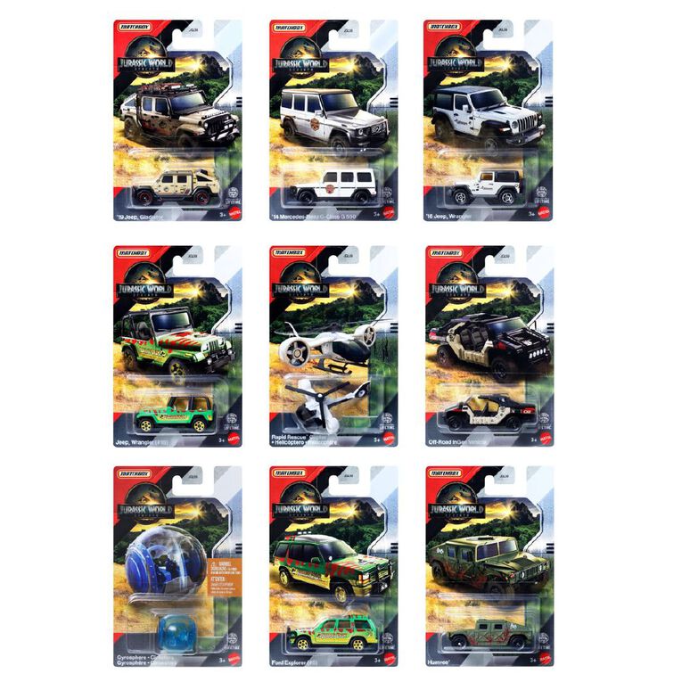 Matchbox Jurassic Diecast Vehicles Assorted, , hi-res