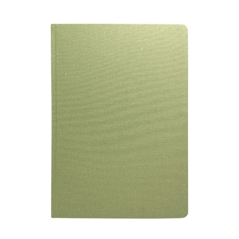 Uniti Stationery Linen A4 Sage A4 Notebook, , hi-res