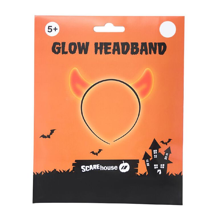 Scarehouse Glow Headband Horns, , hi-res