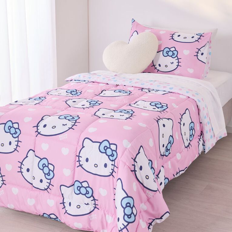 Hello Kitty Comforter Set 2 Piece Single, , hi-res