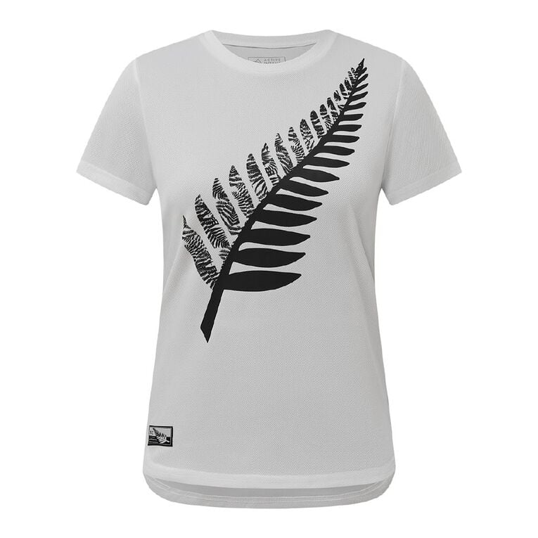 Active Intent Women's Supporter Crew Mesh Tee, White, hi-res