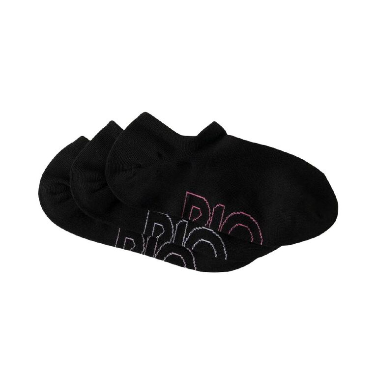 Rio Women's Active No Show Socks 3 Pack, White, hi-res