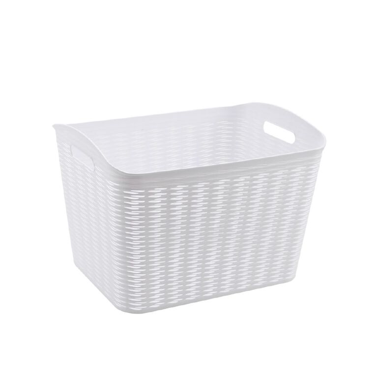 Living & Co Wave Storage Basket White 26L, , hi-res