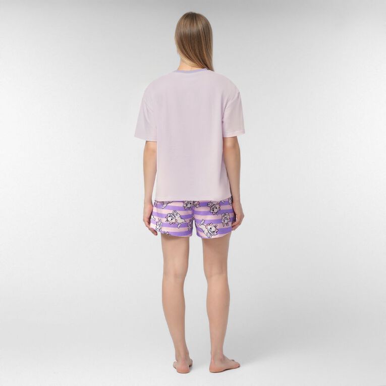Disney Aristocats Boxy Tee and Short Pyjama Set, Pink Light, hi-res