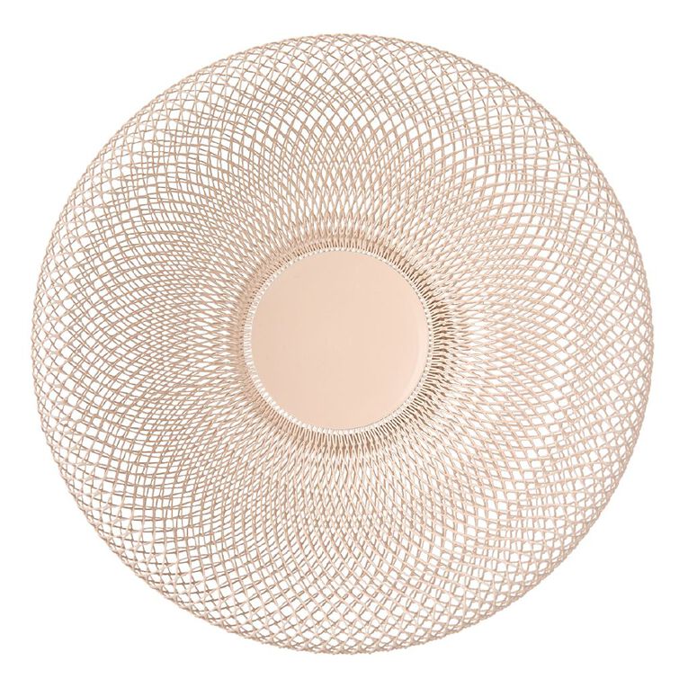 Living & Co Round Mesh Fruit Bowl Gold, , hi-res