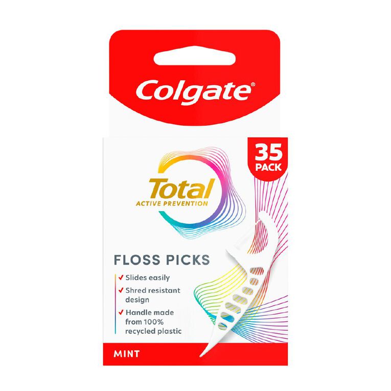 Colgate Total Floss Pick 35 Pack, , hi-res