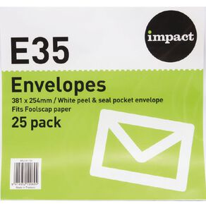 WS Envelope E35 Peal & Seal 25 Pack