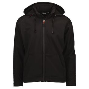 Schooltex 3K Softshell Hoodie Black With Red Zip Puller