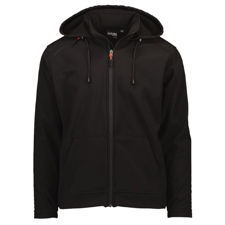 Schooltex 3K Softshell Hoodie Black With Red Zip Puller, Black/Red, hi-res