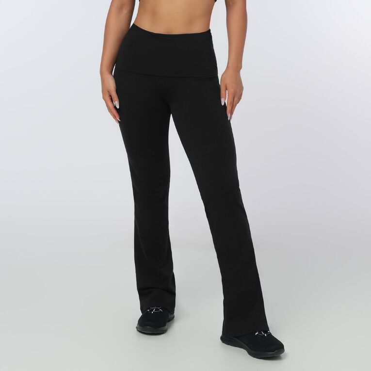 H&H Women's Jersey Flare Pants, Black, hi-res