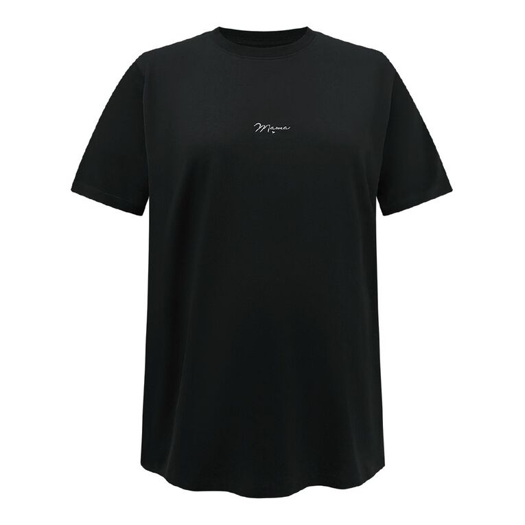 H&H Maternity Before & After Midweight Cotton Tee, Black, hi-res