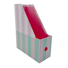 Uniti Clubhouse Magazine Holder Striped Green Light A4