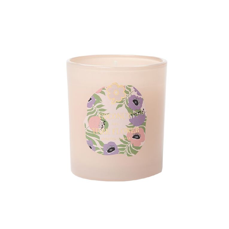 Living & Co Petal Scented Candle Coconut and Tiare Flower 135g, , hi-res