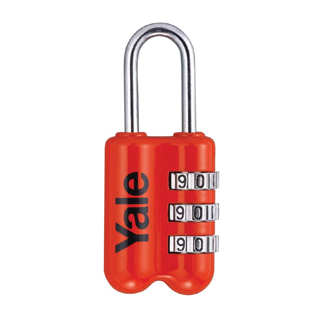 Yale Travel Padlock 3 Wheel Combination 