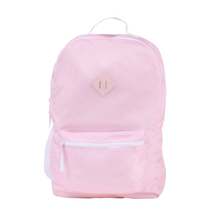 H&H Senior Backpack Plain Pink 14L Pink | The Warehouse