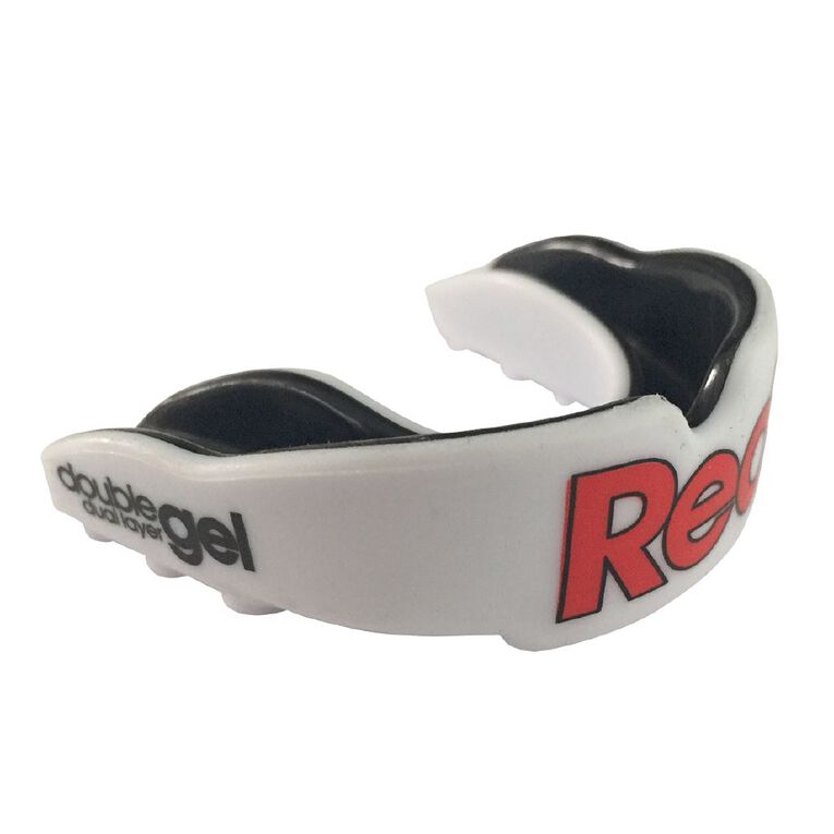 Red Double Gel Mouthguard Antishock Dual Layer Assorted Adult, Assorted, hi-res