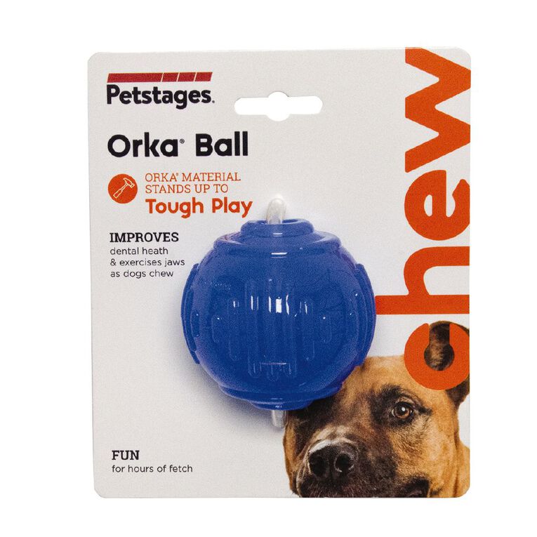 Petstages Orka Ball Dog Toy Blue, , hi-res