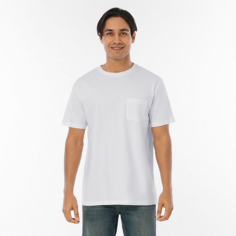 H&H Men's Regular Fit Pocket Tee, White, hi-res