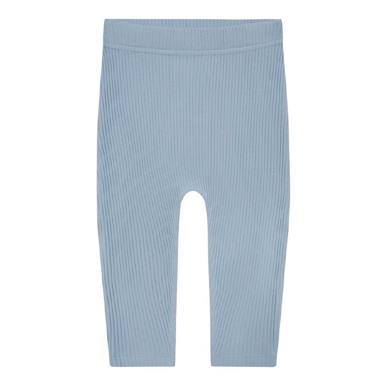 Young Original Babies' Rib Leggings 3 Pack, Blue Light, hi-res