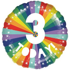 Anagram 45cm Standard Candy Rainbow 3 Today Balloon
