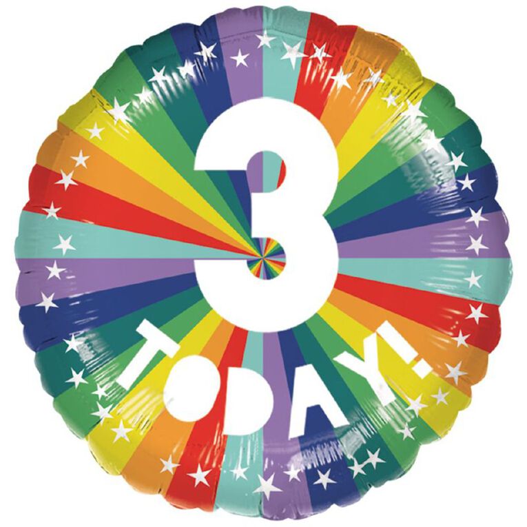 Anagram 45cm Standard Candy Rainbow 3 Today Balloon, , hi-res