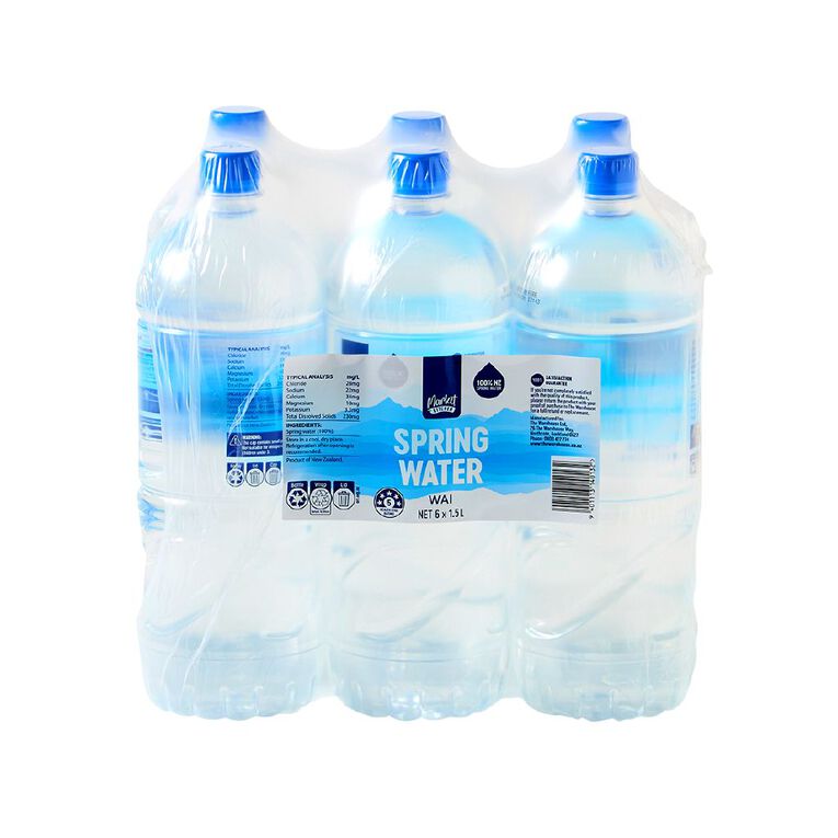 Market Kitchen Still Spring Water 6 Pack 1.5L, , hi-res