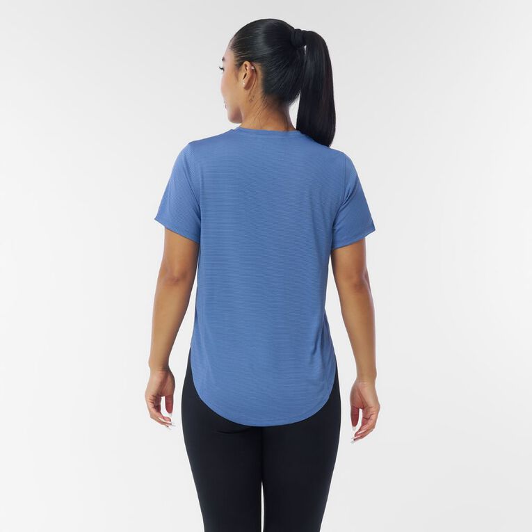 Active Intent Women's Panel Tee, Blue Mid, hi-res