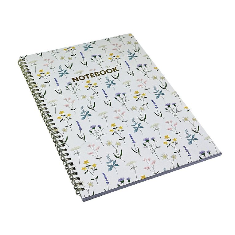 Uniti Stationery Country Calling Sprial Flowers A4 Notebook, , hi-res