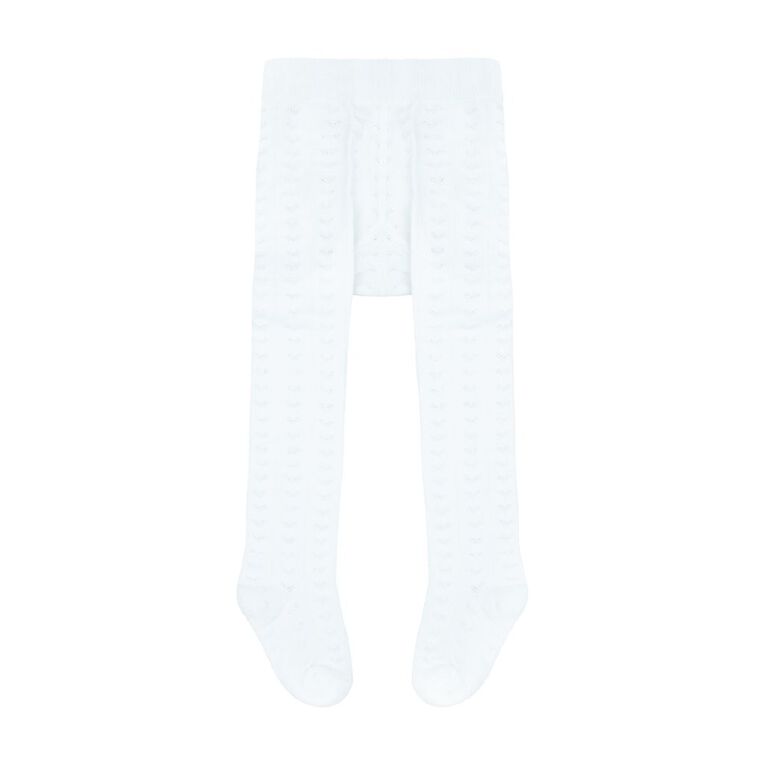 Underworks Infants' Ruffle Bum Tights 1 Pack, Cream, hi-res