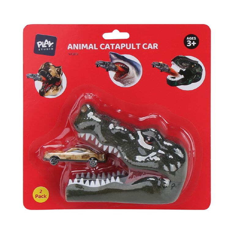 Play Studio Diecast Animal Catapult Car 2 Pack Assorted, , hi-res