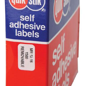 Quik Stik Labels Mr1016 10mm x 16mm 1500 Pack