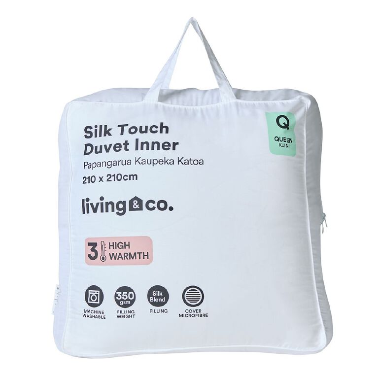 Living & Co Duvet Inner Silk Touch White Queen, , hi-res