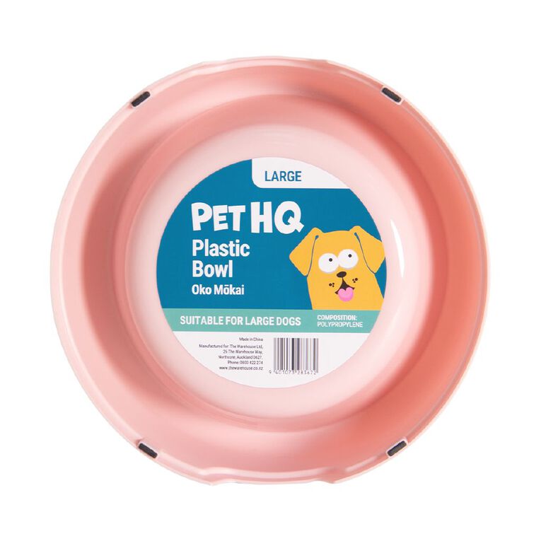 Pet HQ Plastic Bowl Pink Large, , hi-res