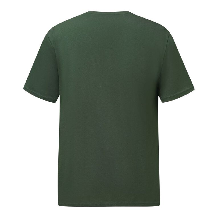 H&H Men's Regular Fit Plain Tee, Green Dark Mountain, hi-res