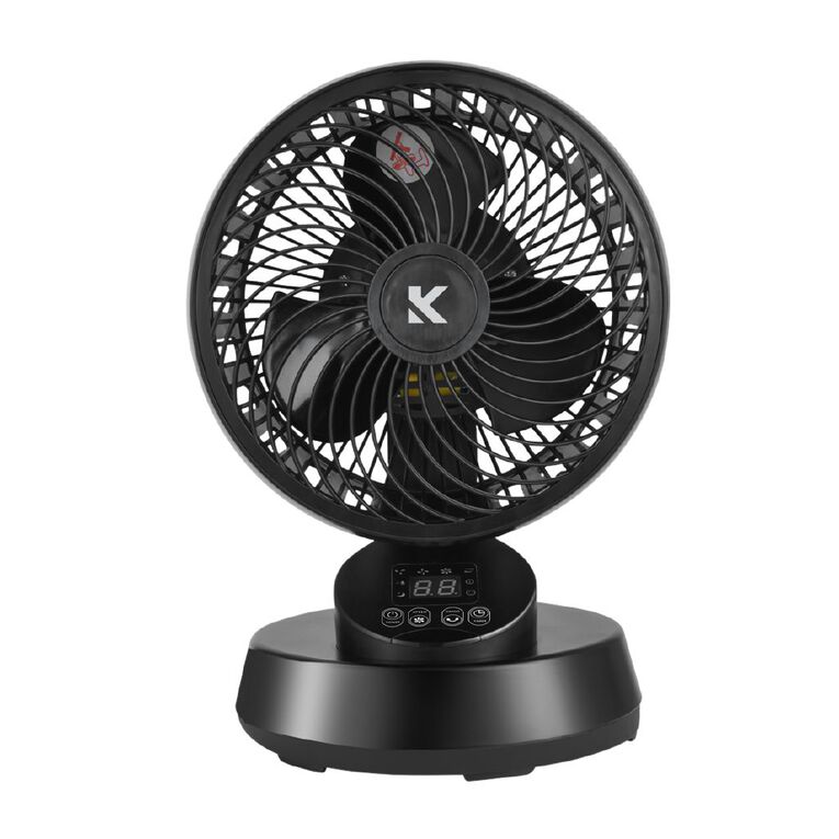 Kensington Air Circulator Desk Fan 20cm Black, , hi-res