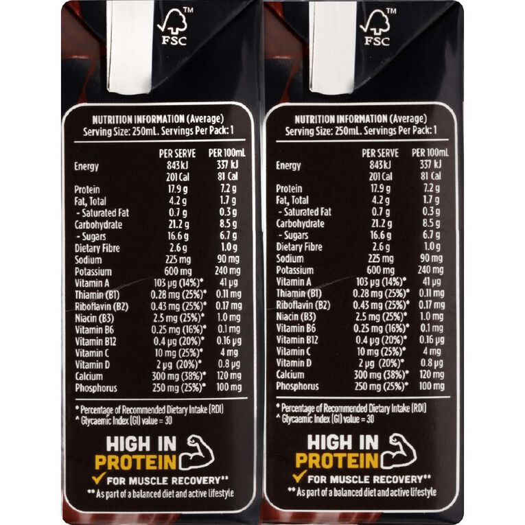 Sanitarium Up&Go Protein Energize Chocolate 250ml 6 Pack, , hi-res