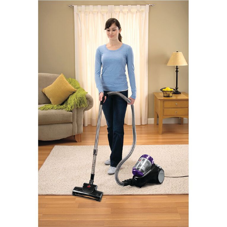 Bissell CleanView Canister Multi-Cyclonic Turbo Vacuum Purple/Black, , hi-res