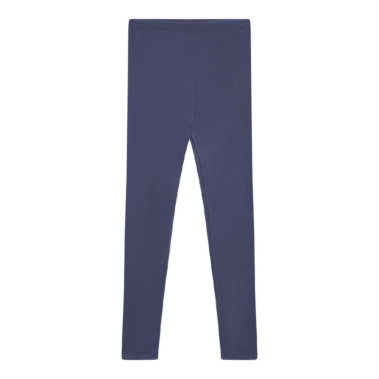 Young Original Rib Leggings, Blue Dark, hi-res