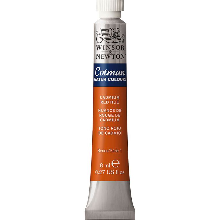 Winsor & Newton Cotman Watercolour Paint 8ml Cadmium Red Hue, , hi-res