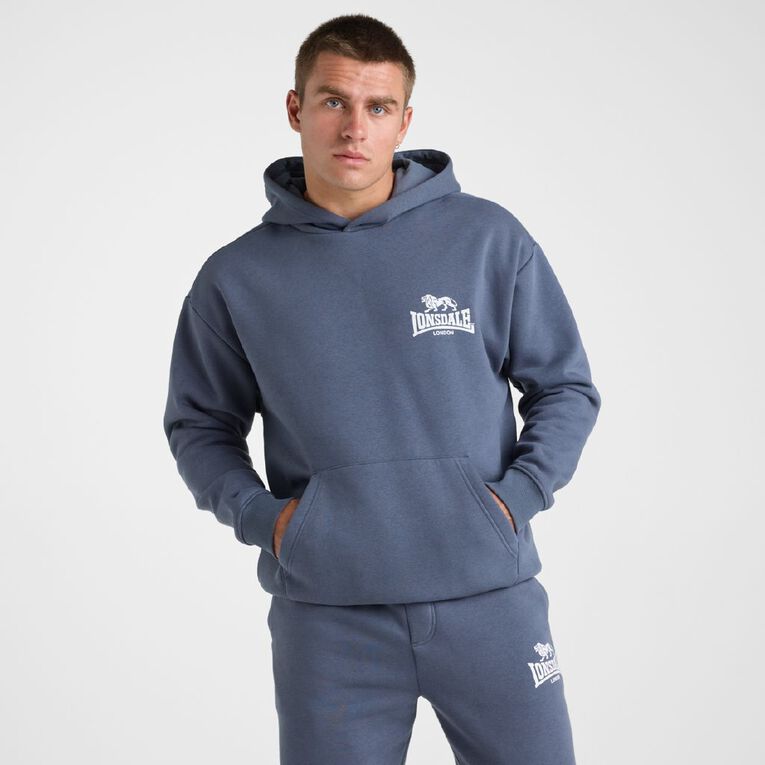 Lonsdale Men's Sport Hoodie, Blue, hi-res