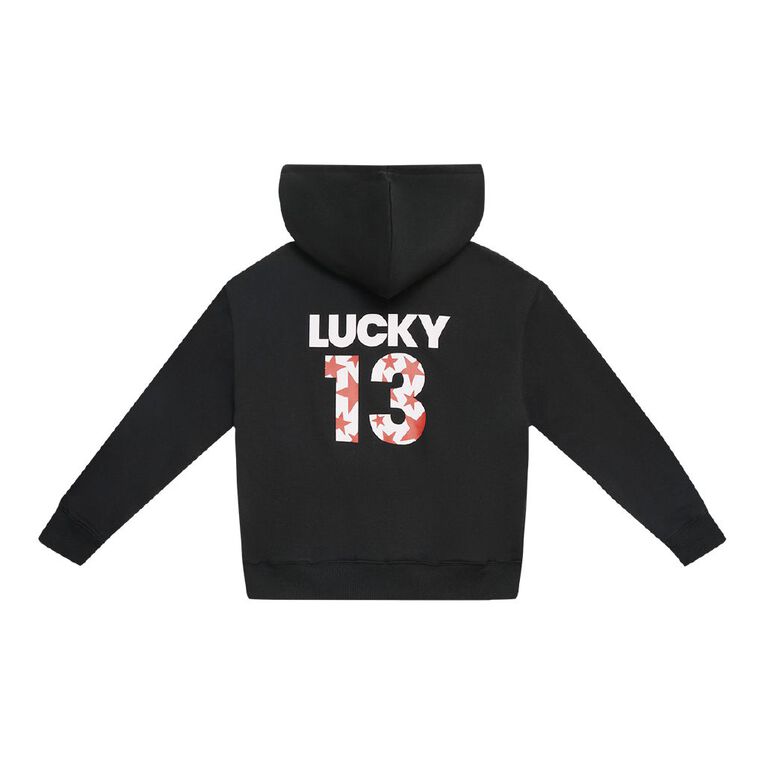 Young Original Oversized Zip Hoodie, Black, hi-res