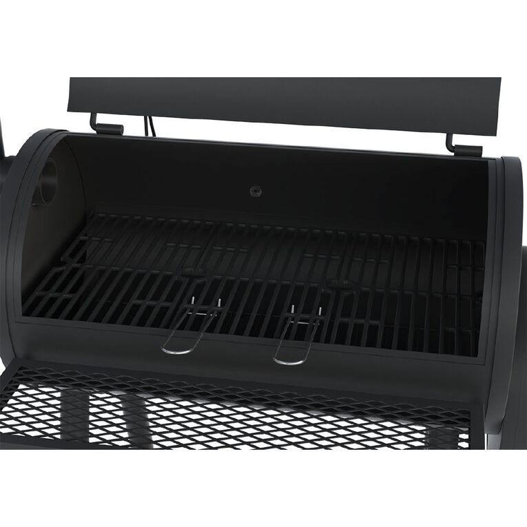 Gascraft Eldorado Charcoal Offset Barrel Smoker Blk Na The Warehouse