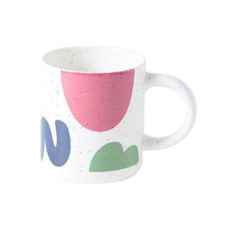 Living & Co Doodle Mugs Multi-Coloured 4 Pack, , hi-res