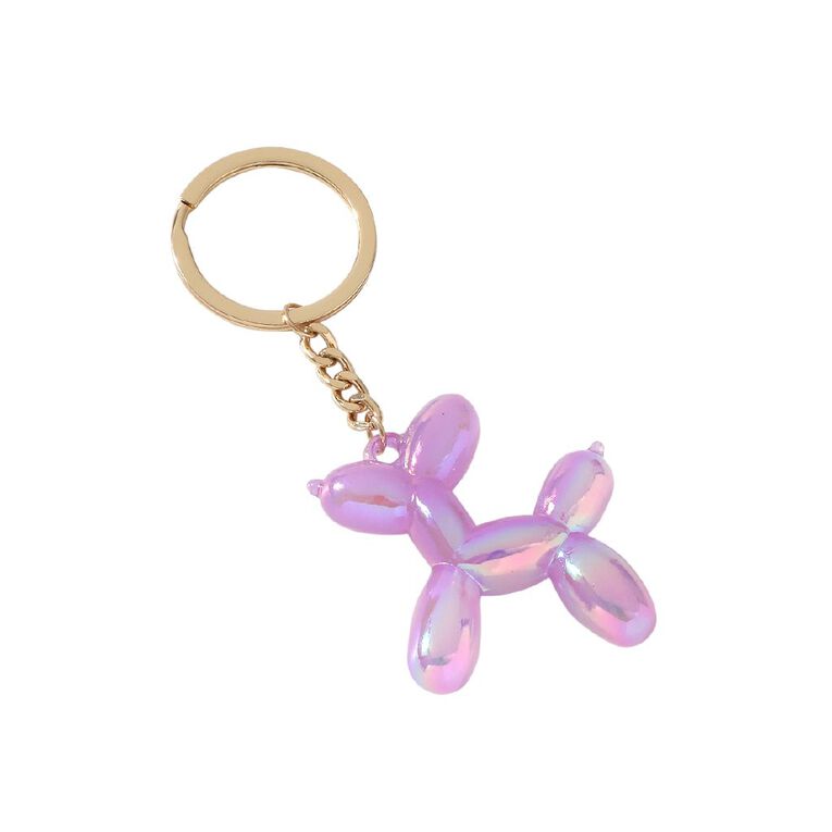 Young Original Kids' Balloon Dog Iridescent Lilac Keychain, , hi-res