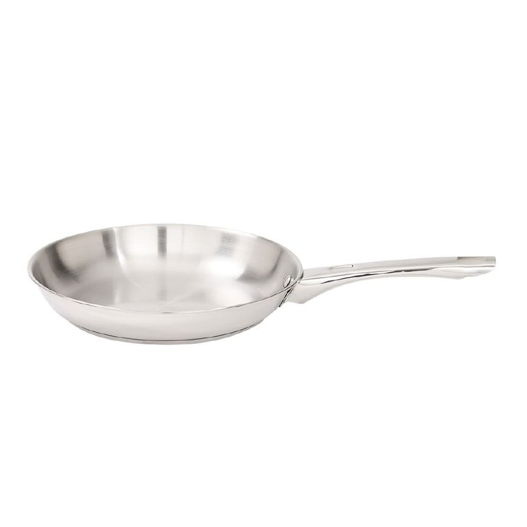 Living & Co Gourmet Frypan Stainless Steel 26cm, , hi-res